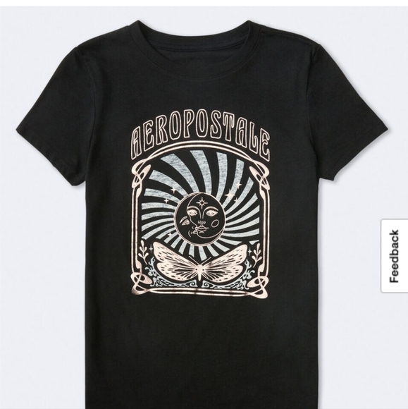 Aeropostale Classic Crew Graphic Tees in Pink and Black Women Sz. XL - Picture 3 of 6